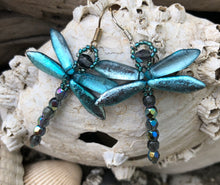 Load image into Gallery viewer, Dragonfly Beaded Earrings