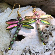 Load image into Gallery viewer, Dragonfly Beaded Earrings