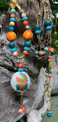 Mineral Necklace - Cloisonné and Turquoise Set