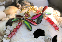 Load image into Gallery viewer, Dragonfly Beaded Earrings