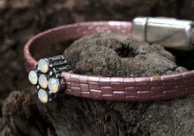 Load image into Gallery viewer, Leather Bracelet - Pink Greco Leather