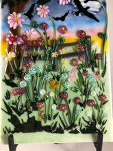 Load image into Gallery viewer, Night Flight in the Meadow Fused Glass Art Panel