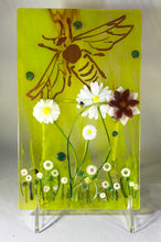 Load image into Gallery viewer, Bee’s Knees Fused Glass Art Panel