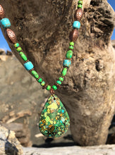 Load image into Gallery viewer, Mineral Necklace - Turquoise with Copper