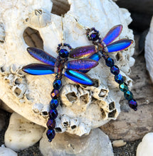 Load image into Gallery viewer, Dragonfly Beaded Earrings