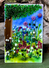 Load image into Gallery viewer, Late Spring Meadow Fused Glass Art Panel