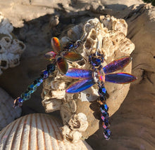 Load image into Gallery viewer, Dragonfly Beaded Earrings