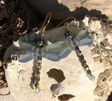 Load image into Gallery viewer, Dragonfly Beaded Earrings