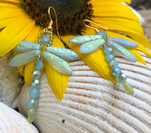 Load image into Gallery viewer, Dragonfly Beaded Earrings