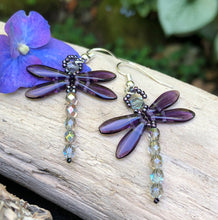 Load image into Gallery viewer, Dragonfly Beaded Earrings