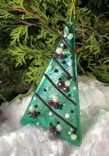 Load image into Gallery viewer, Holiday Ornaments - Cranberry on Green Iridescent
