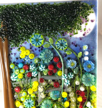 Load image into Gallery viewer, Moonlit Meadow Fused Glass Art Panel