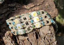 Load image into Gallery viewer, Beaded Bracelet - Champagne Blues