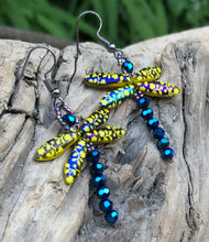 Load image into Gallery viewer, Dragonfly Beaded Earrings
