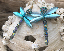 Load image into Gallery viewer, Dragonfly Beaded Earrings