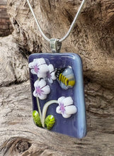 Load image into Gallery viewer, Night Blooms - Fused Glass Pendant