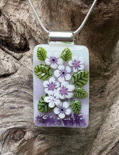 Load image into Gallery viewer, Flowers of Passion- Fused Glass Pendant