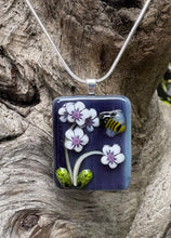 Load image into Gallery viewer, Night Blooms - Fused Glass Pendant