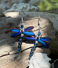 Load image into Gallery viewer, Dragonfly Beaded Earrings
