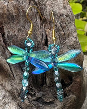 Load image into Gallery viewer, Dragonfly Beaded Earrings