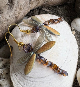 Dragonfly Beaded Earrings