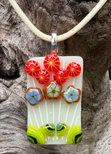 Load image into Gallery viewer, Orange Blooms - Fused Glass Pendant
