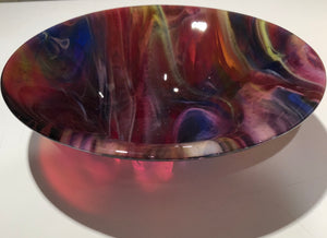 Cranberry Streaky  10” Bowl