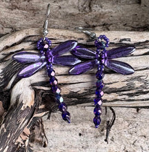Load image into Gallery viewer, Dragonfly Beaded Earrings
