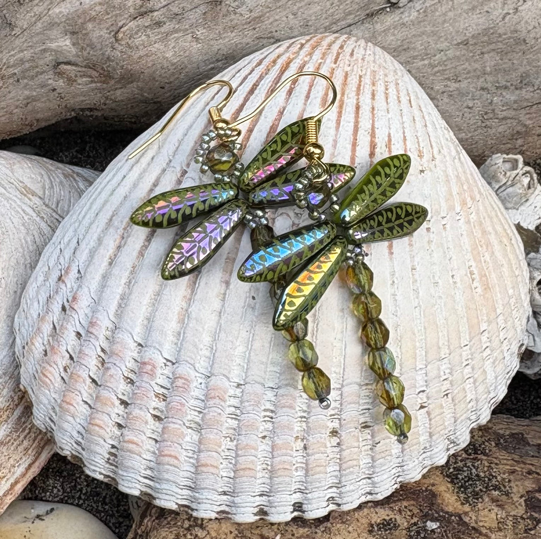 Dragonfly Beaded Earrings
