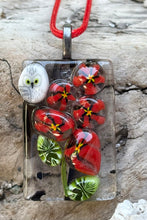 Load image into Gallery viewer, Snowy Owl Floral Pendant