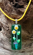 Load image into Gallery viewer, Still Life with Daisies - Fused Glass Pendant