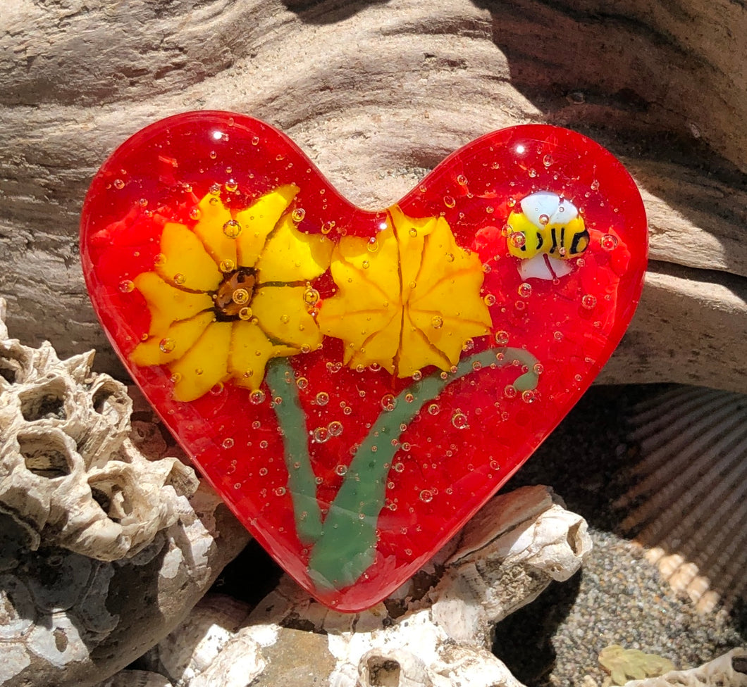 Fused Glass Heart