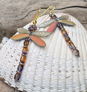 Dragonfly Beaded Earrings