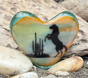 Fused Glass Heart