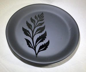 Matte Black Foliage - Fused Glass dish