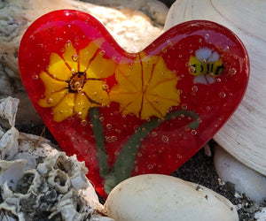 Fused Glass Heart