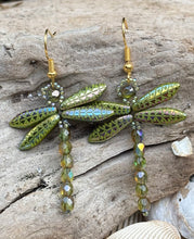 Load image into Gallery viewer, Dragonfly Beaded Earrings