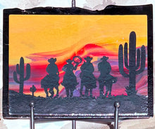 Load image into Gallery viewer, Cowboys at Sunset - 11 1/2” Art Panel