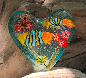 Fused Glass Heart