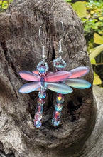 Load image into Gallery viewer, Dragonfly Beaded Earrings