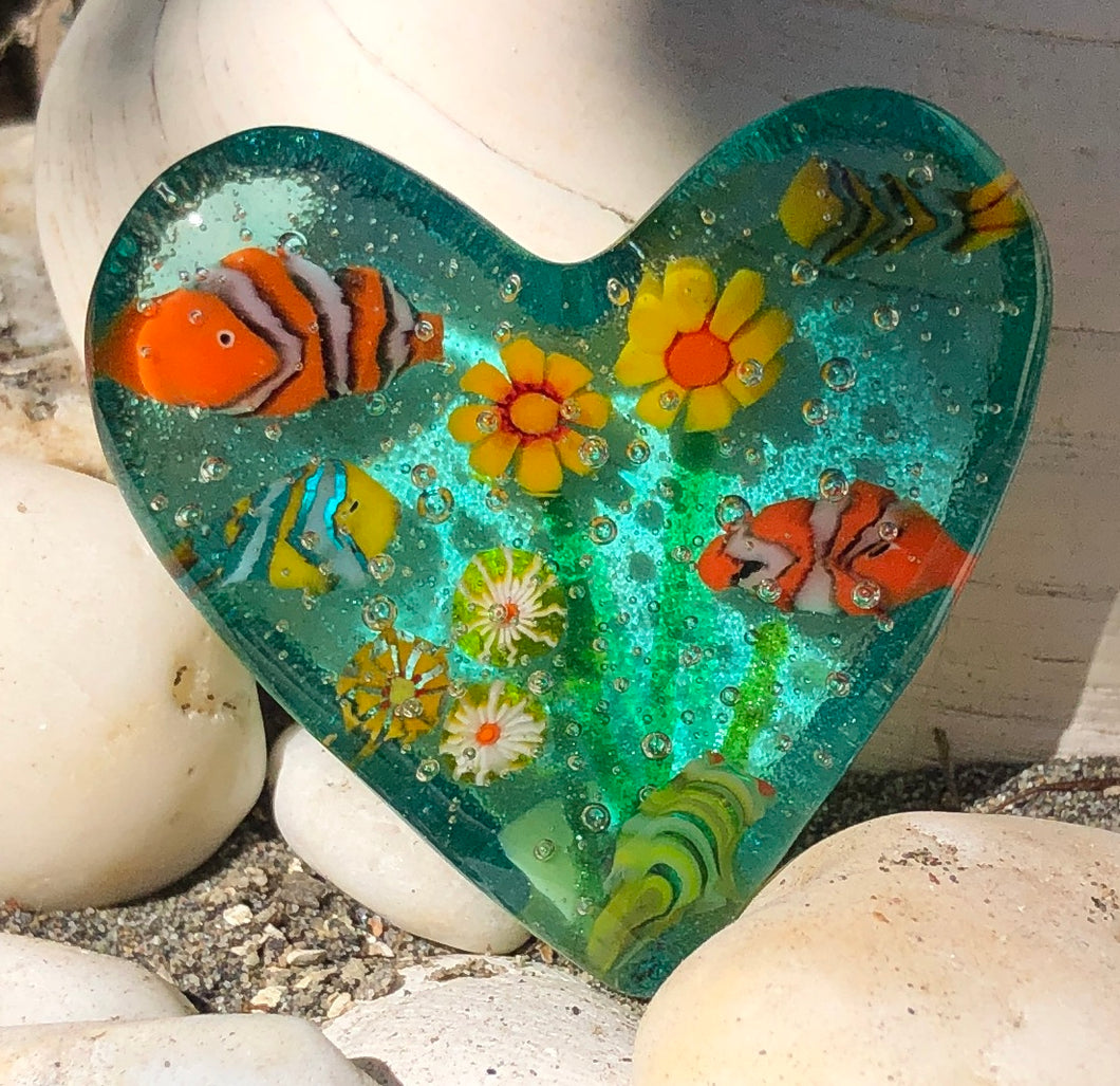 Fused Glass Heart