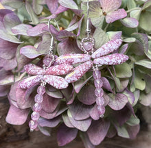 Load image into Gallery viewer, Dragonfly Beaded Earrings