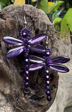 Load image into Gallery viewer, Dragonfly Beaded Earrings