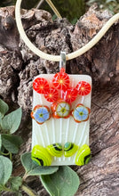 Load image into Gallery viewer, Orange Blooms - Fused Glass Pendant