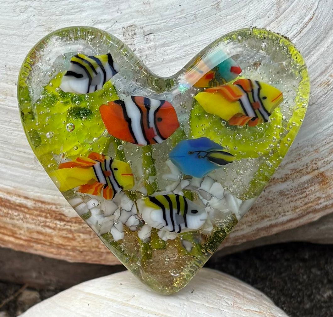 Fused Glass Heart