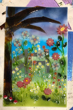 Load image into Gallery viewer, Twilight Meadow Fused Glass Panel