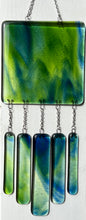 Load image into Gallery viewer, Blue and Green Swirl Wind Chimes