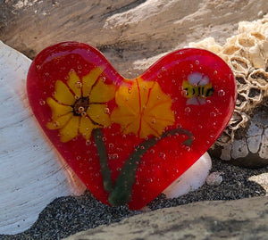 Fused Glass Heart