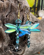 Load image into Gallery viewer, Dragonfly Beaded Earrings