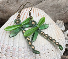 Load image into Gallery viewer, Dragonfly Beaded Earrings